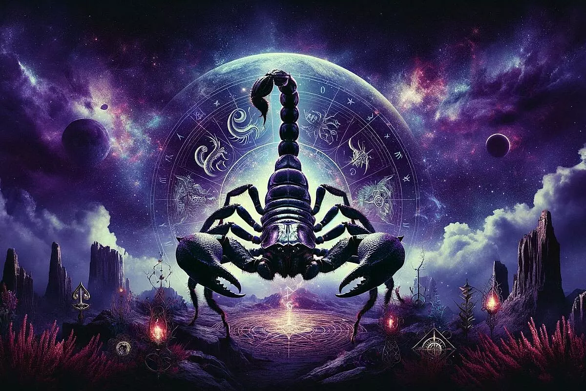 Rappresentazione della forza della Luna Nera nel segno dello Scorpione