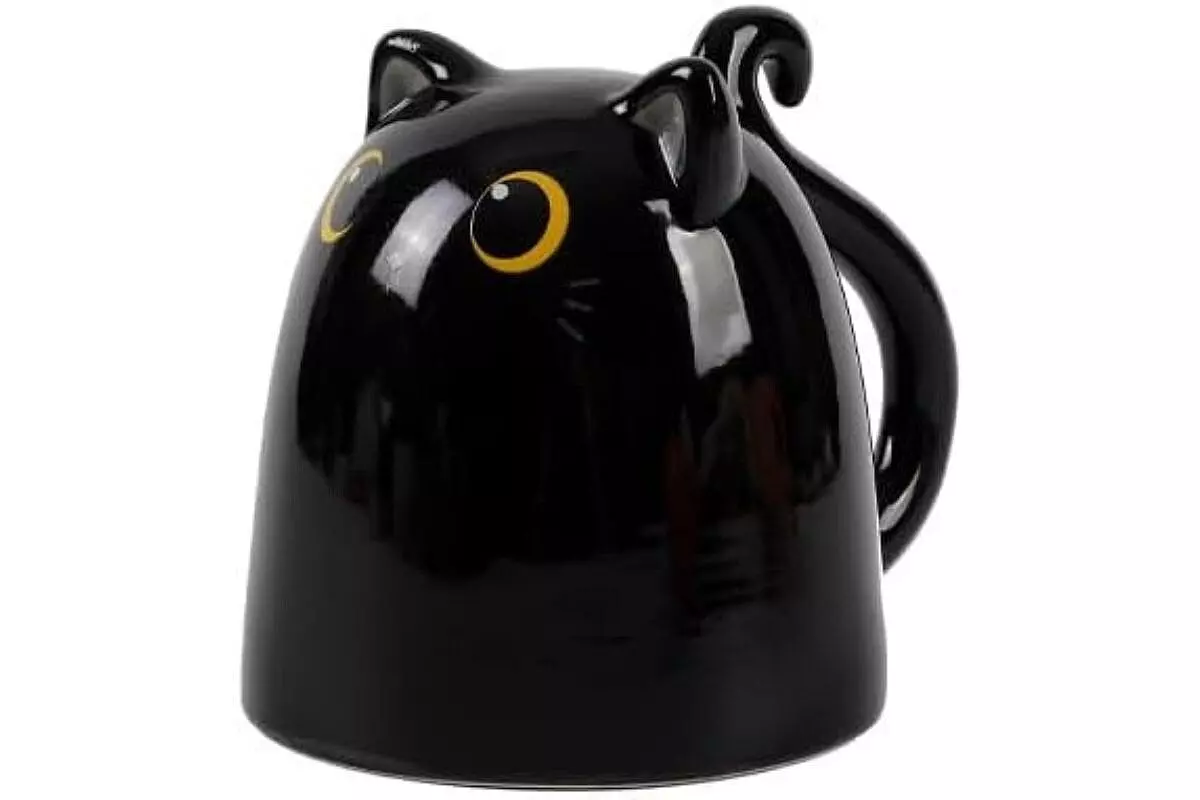 Tazza a forma di gatto nero
